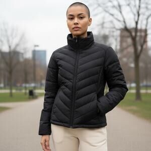 KENNETH COLE Womens Small Black Down Feather Coat ⭐️